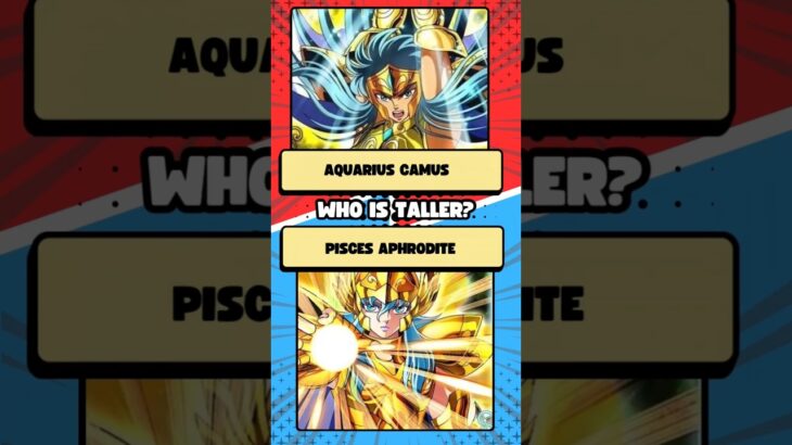 VS Battle – Saint Seiya Gold Saint l Who Is Taller? (聖闘士星矢)