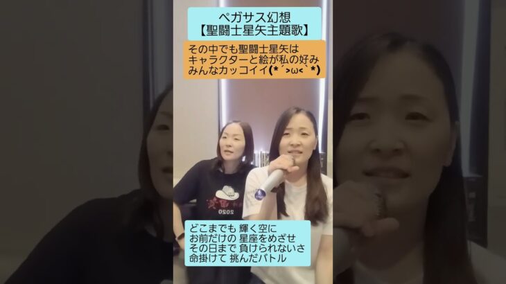 聖闘士星矢！ペガサス幻想•••姉がペガサス流星拳と聖衣装着を披露！#双子 #カラオケ #歌ってみた #思い出 #楽しい #聖闘士星矢 #ペガサス幻想 #可愛い #備忘録