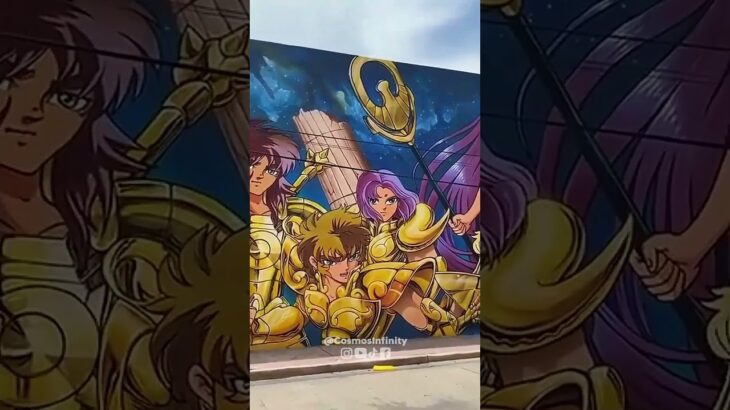 Mural Gigante de 80 Metros Homenageia Os Cavaleiros do Zodíaco no México!