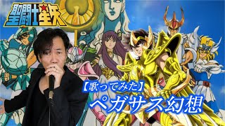 聖闘士星矢　ペガサス幻想（PEGASUS FANTASY）make up（NoB）　歌詞付【歌ってみた】（1986年）　4年前の映像とコラボ？ECO(笑)