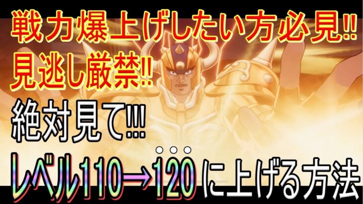【聖闘士星矢GSS】※見逃し厳禁※絶対見て!!レベル110→120に上げる方法について!!!【聖闘士星矢ギャラクシーソルジャーズ】