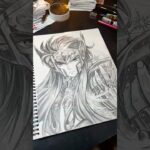 Drawing Aquarius Camus From Saint Seiya 聖闘士星矢 カミュ #カミュ #聖闘士星矢 #camus #saintseiya #flipmoment