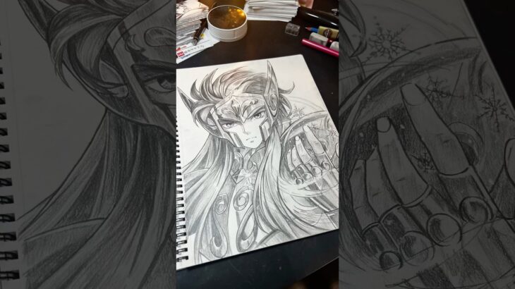Drawing Aquarius Camus From Saint Seiya 聖闘士星矢 カミュ #カミュ #聖闘士星矢 #camus #saintseiya #flipmoment